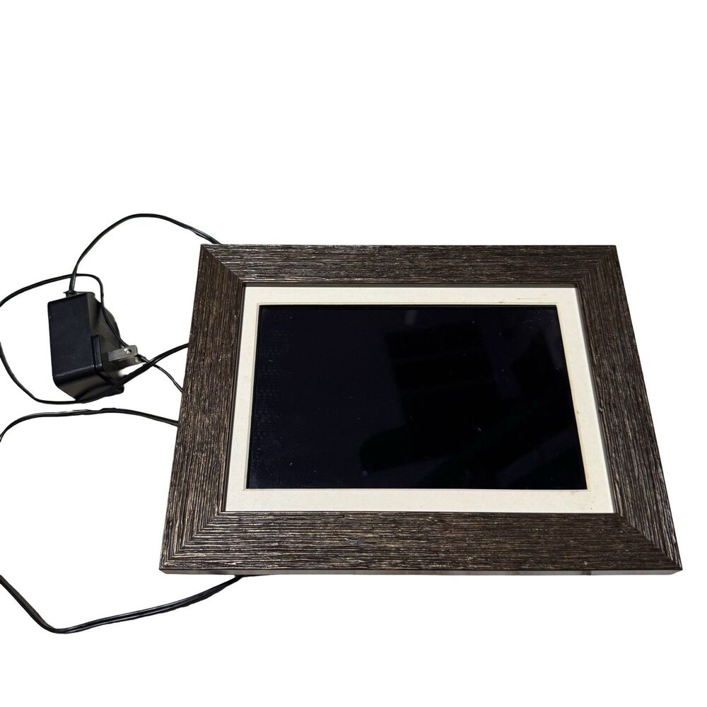 Aluratek eco4life 8 Inch Smart Digital Photo FrameWiFi Touchscreen Wood
